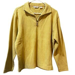 Tommy Bahama Men’s Half-Zip Pullover Sweater – Gold Tan – Size Medium
